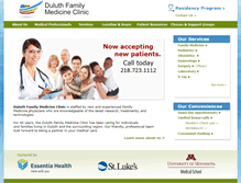 Tablet Screenshot of duluthfamilymedicineclinic.com